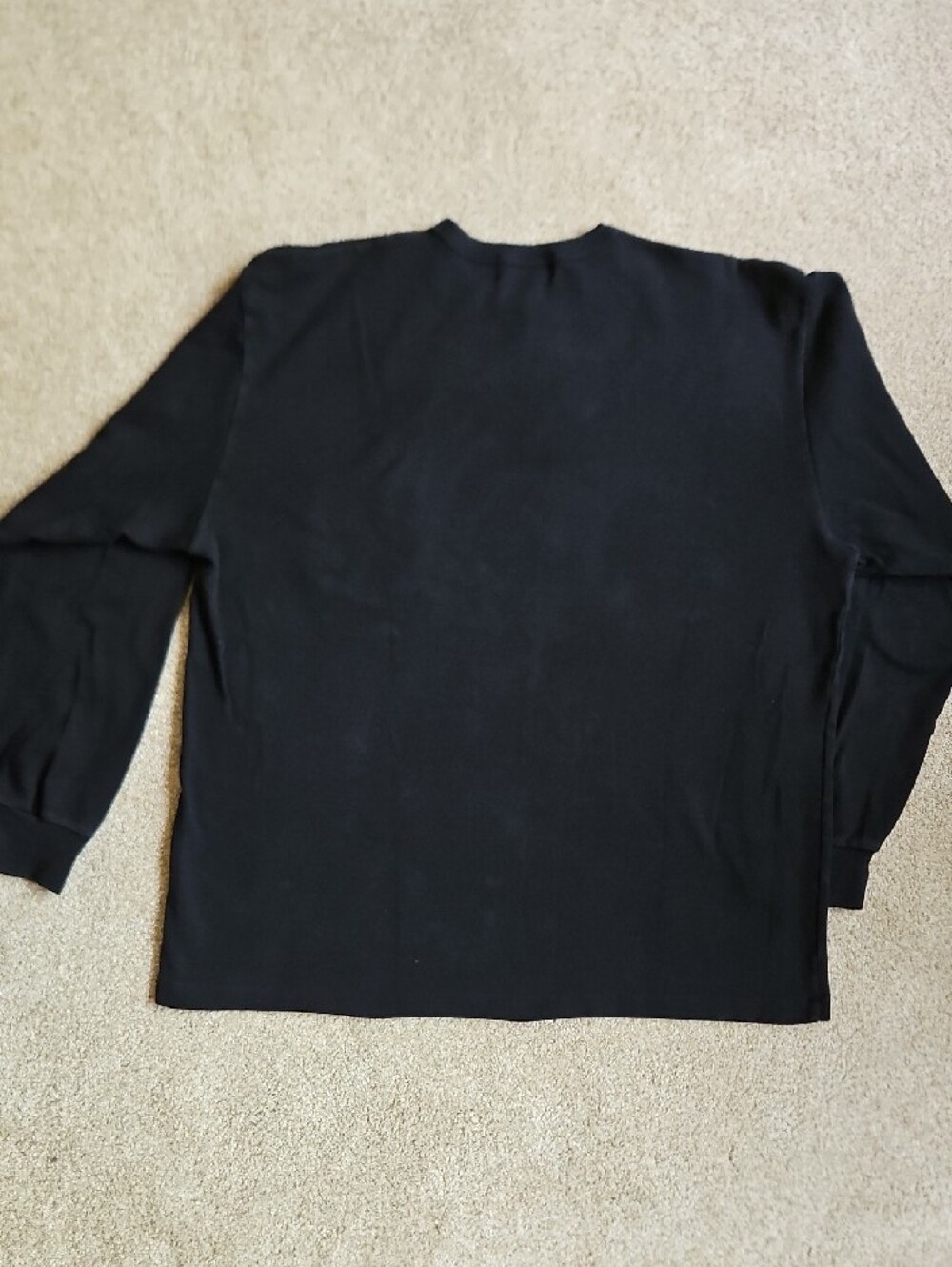 Ralph Lauren Size XL Mens Black Long-Sleeve Crewneck Sweatshirt with Subtle Logo - Picture 3 of 12